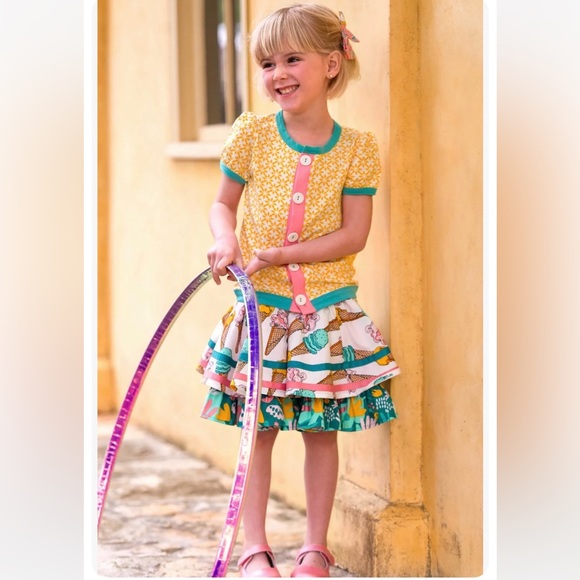 Wildflowers Daydream Believer Girls 4 Clementine Button Down Top NWT - Picture 2 of 8